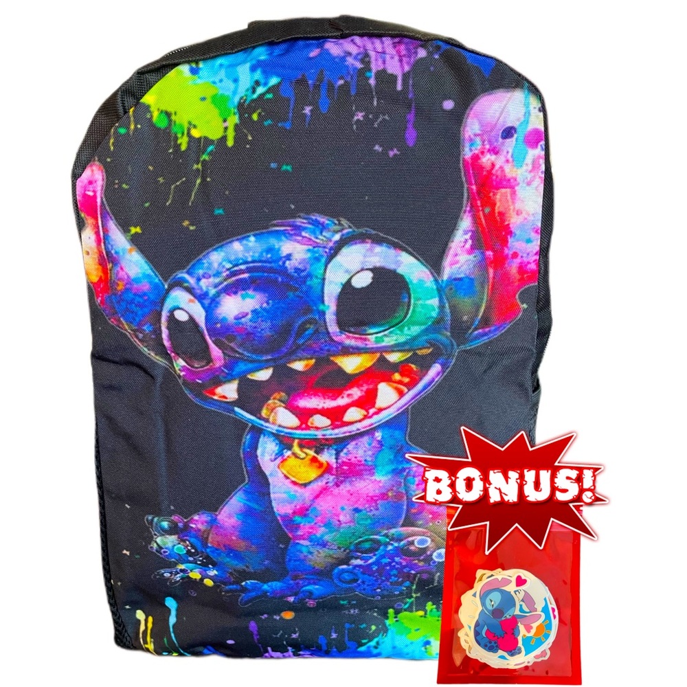 Stitch From Lilo & Stitch Cartoon Multi-compartment Insulated Backpack